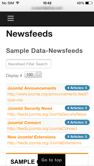 News feeds presentation (com_newsfeeds)