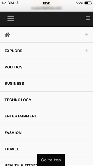 Special designed mobile menu system