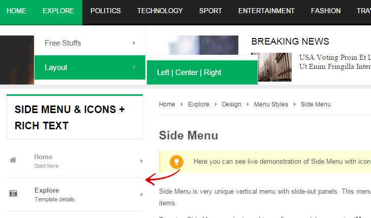 Menu Styles